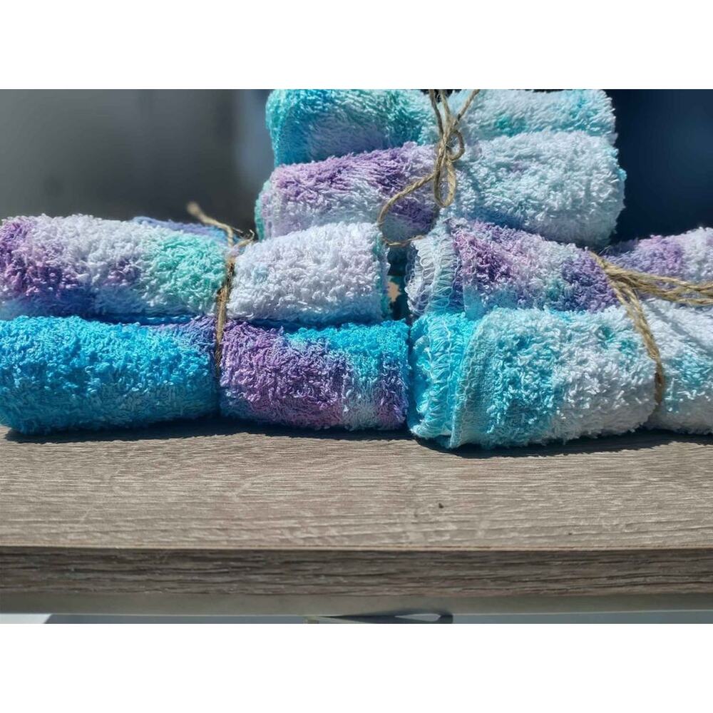 Tie Tye Dye Washcloths Set Of 3 Mixed Hand Dyed By Me